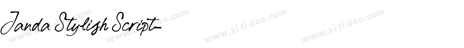 Janda Stylish Script字体转换